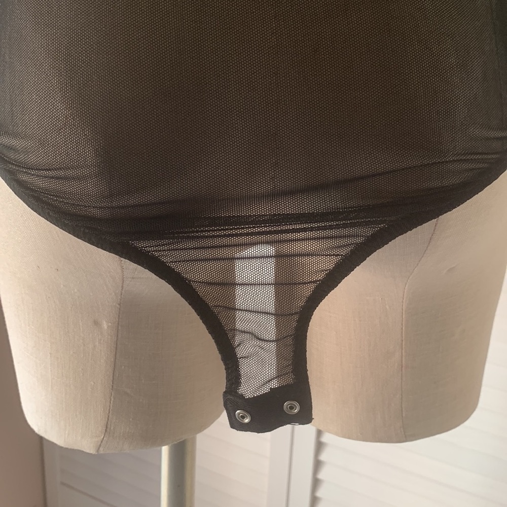 AQUA Size L, Lingerie, Lace, Black, Sheer, Bodysuit, Mesh, Soft. - Picture 6 of 8
